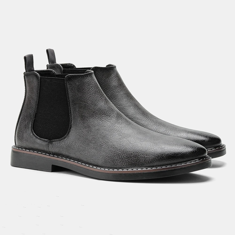 Botines Chelsea Hombre Cuero Sin Cordones Clásico Versátil