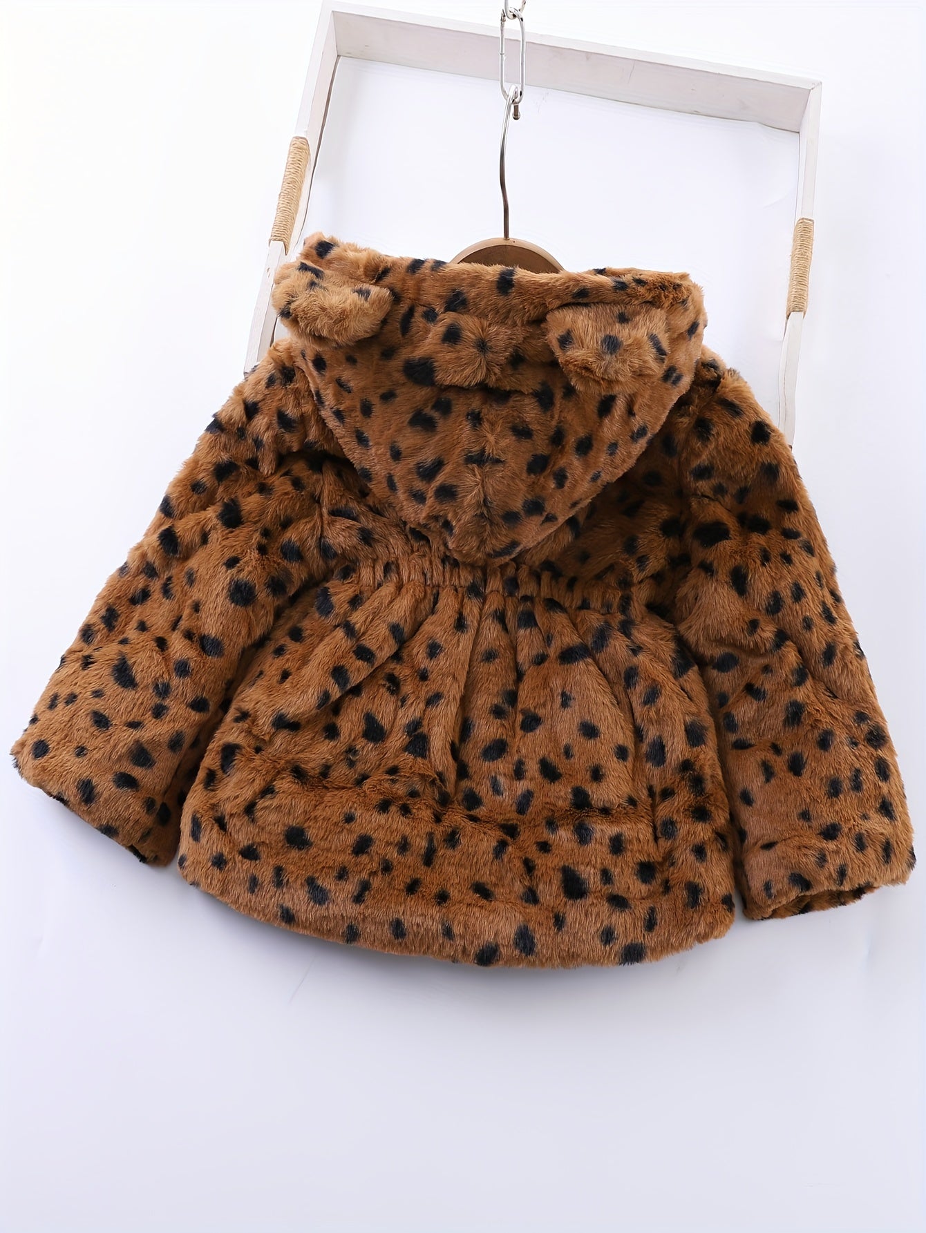 Chaqueta Forro Polar Niña con Capucha Estampado Animal