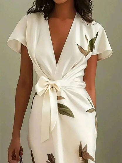 Vestido Envolvente Mujer Estilo Chic