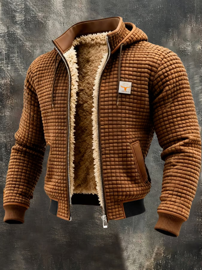 Chaqueta Hombre Acolchada Capucha Ajuste Urbano