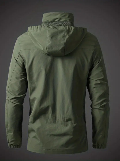 Chaqueta impermeable hombre cortavientos ligera