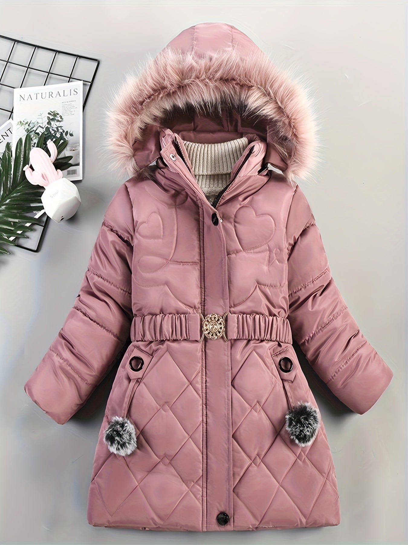Abrigo Invierno Niña con Capucha Acolchado - Mavetta
