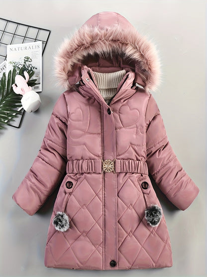 Abrigo Invierno Niña con Capucha Acolchado - Mavetta