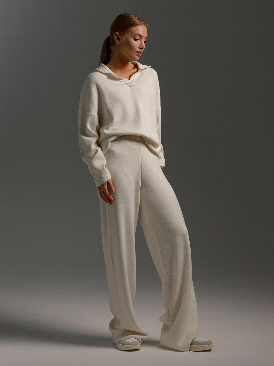 Conjunto Mujer de Pantalón y Jersey de Punto Suave