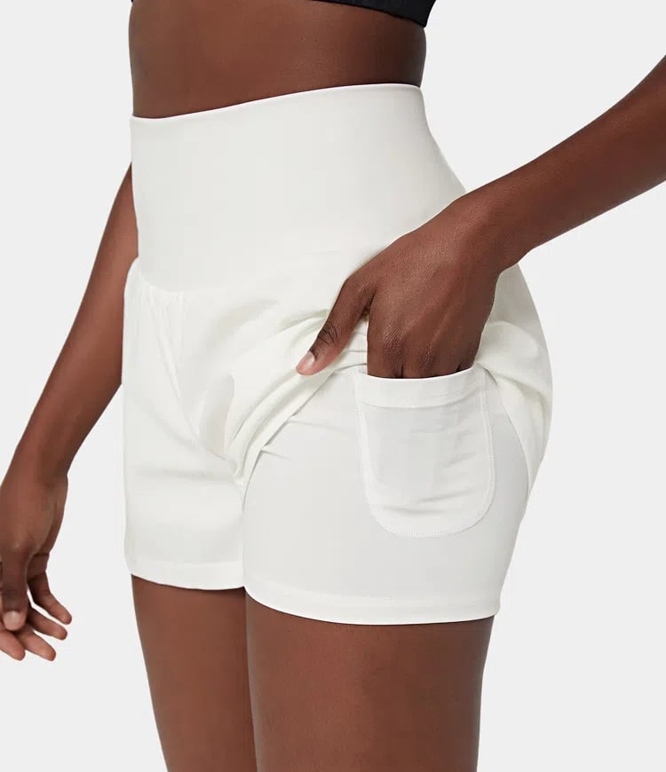 Short deportivo mujer Algodón Cintura Alta Bolsillos