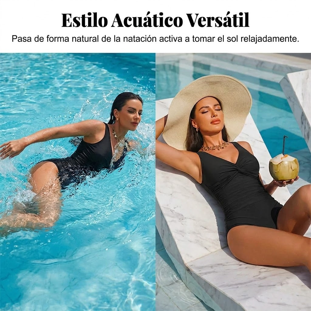 Bañador Mujer Moldeador Escote en V
