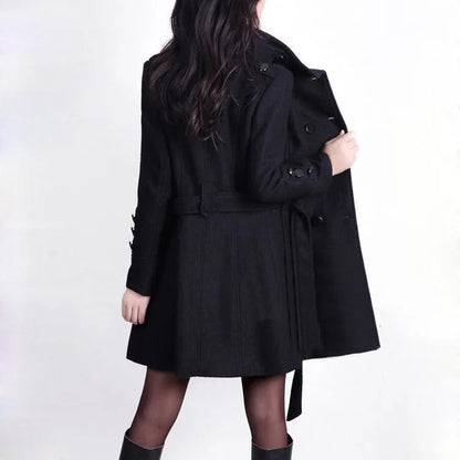 Abrigo Mujer Algodón Slim Fit Americana con Botones