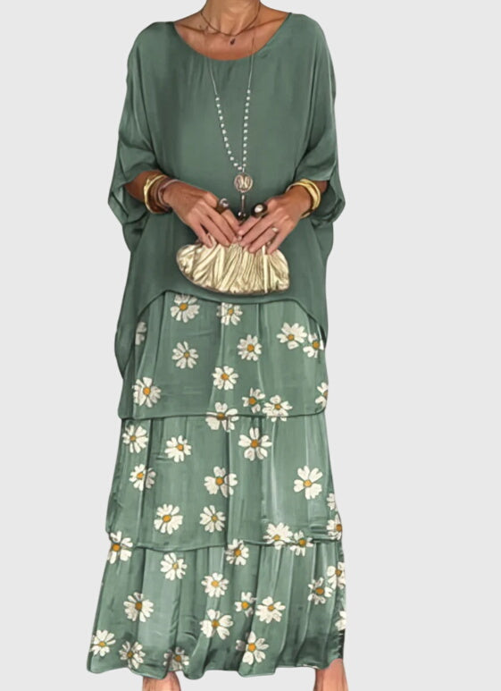 Vestido maxi mujer fluido falda amplia ligero verano