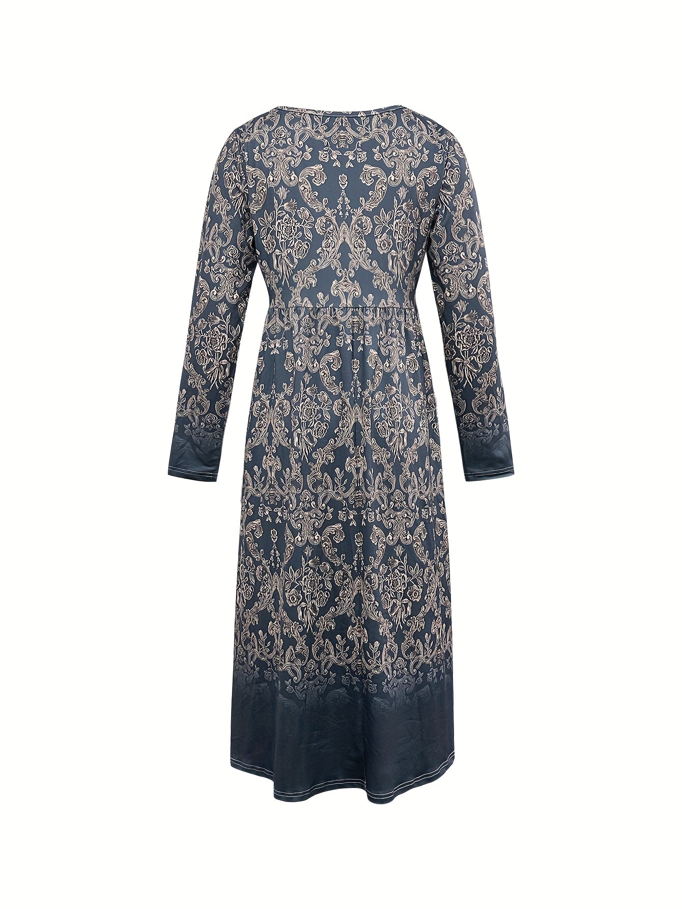 Vestido Midi Mujer Estampado Botánico Corte Ajustado