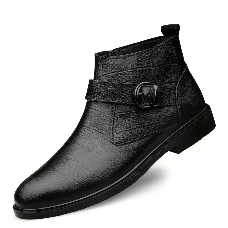 Botines hombre de cuero con cremallera estilo casual cómodos
