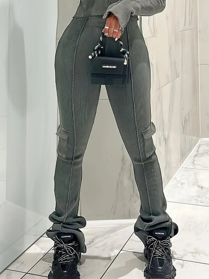 Pantalón Campana Mujer Tela Suave Ajuste Amplio - Mavetta