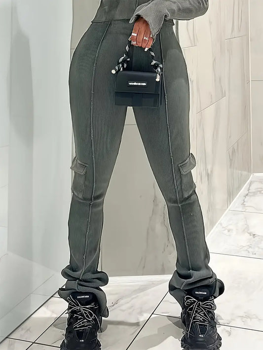 Pantalón Campana Mujer Tela Suave Ajuste Amplio - Mavetta