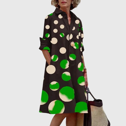Vestido Mujer Ligero Algodón Cuello Camisero Botones Bolsillos