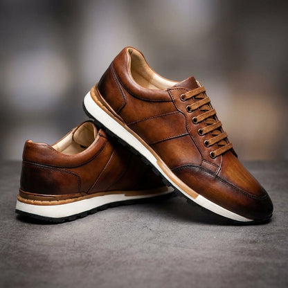 Zapatillas Hombre de Cuero Genuino con Cordones Suela Antideslizante - Mavetta