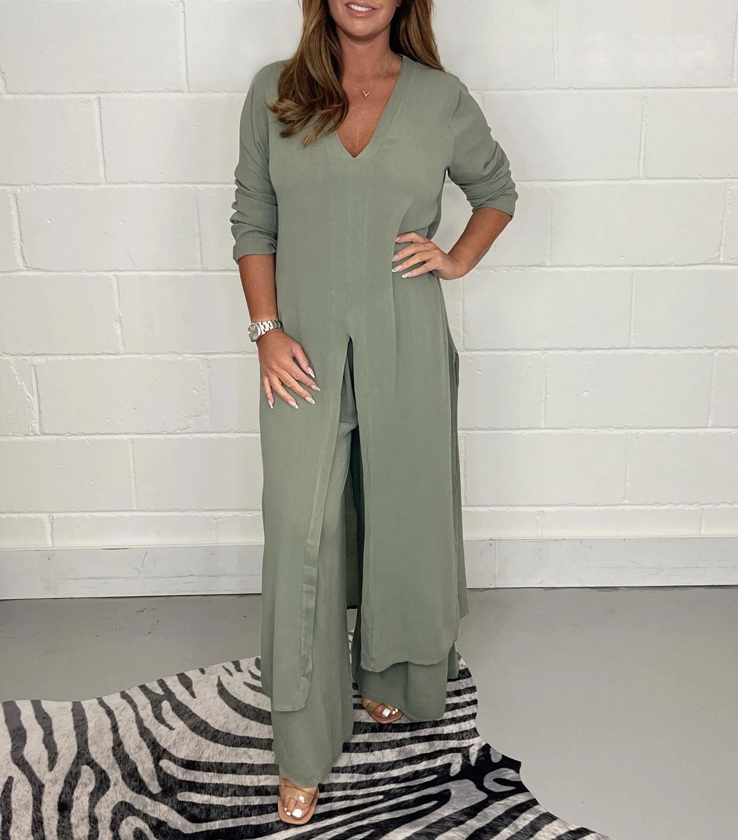 Conjunto Mujer de Pana Pantalón y Blusón Cómodo - Mavetta