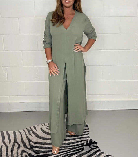 Conjunto Mujer de Pana Pantalón y Blusón Cómodo - Mavetta