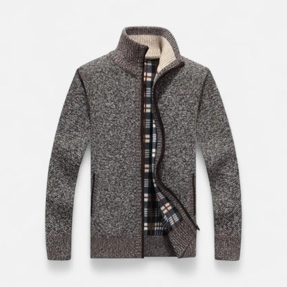 Jersey hombre de tejido con cremallera invierno