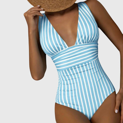 Bañador Mujer una Pieza Escote Cuadrado Relleno Estilo Retro