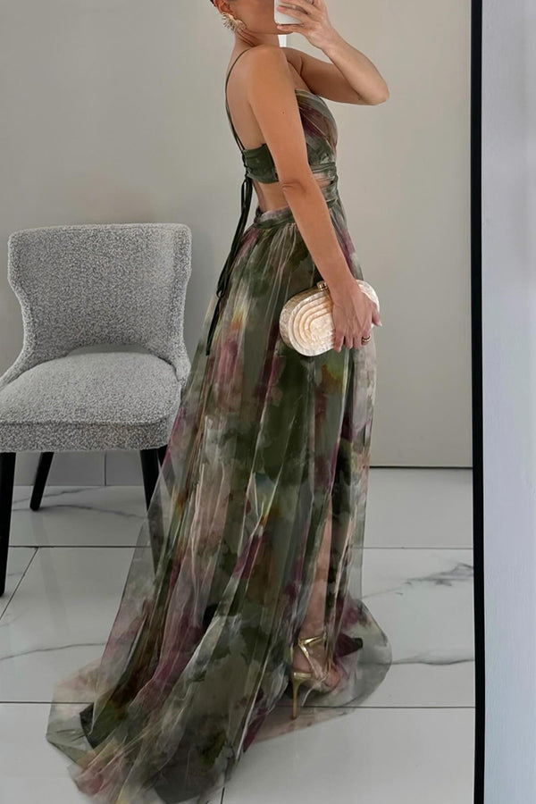 Vestido largo Mujer de Tela Fluida estilo Romántico