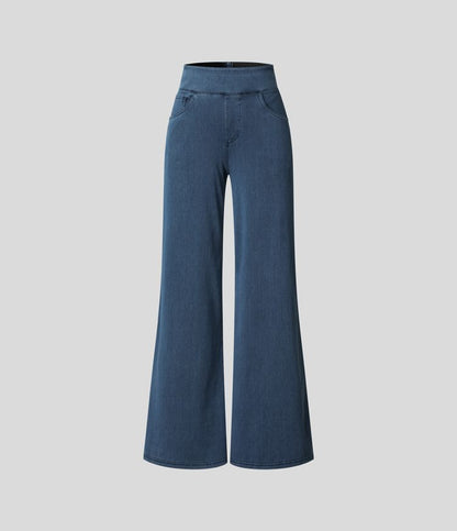 Pantalón Mujer Cintura Alta Corte Ancho Diseño Suelto