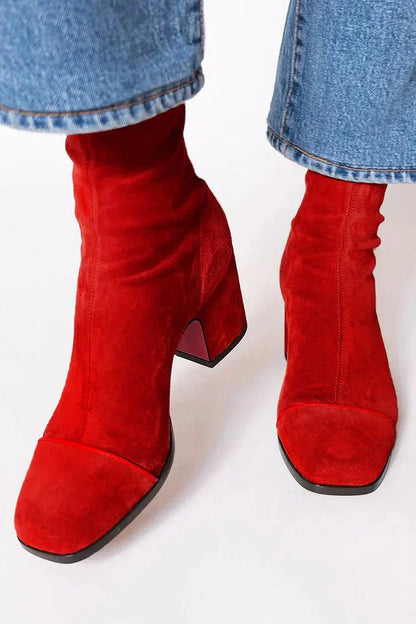 Botas mujer Tacón bajo Diseño casual cómodo diario