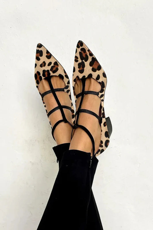 Bailarinas Mujer con Tiras Estampado Animal - Mavetta