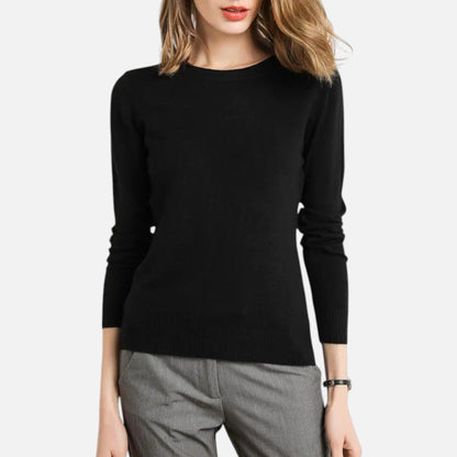 Jersey Mujer Lana Merino Cuello Redondo Ajuste Slim - Mavetta