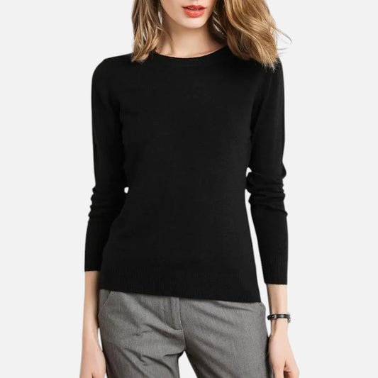 Jersey Mujer Lana Merino Cuello Redondo Ajuste Slim - Mavetta
