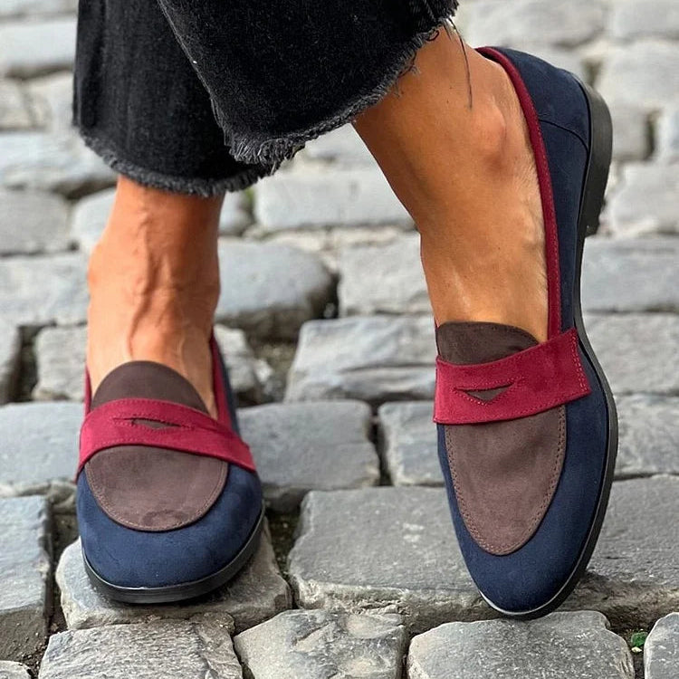Mocasín Hombre de Piel Diseño Bicolor Clásico