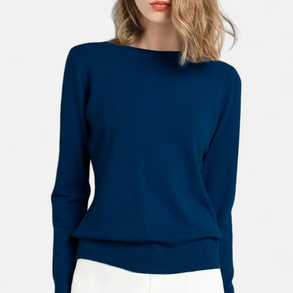 Jersey Mujer Lana Merino Cuello Redondo Ajuste Slim