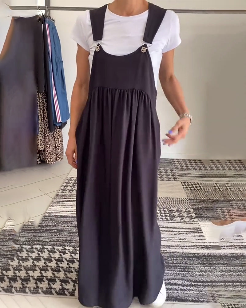 Vestido Mujer Ligero Fluido Detalles Modernos Ajuste Suelto