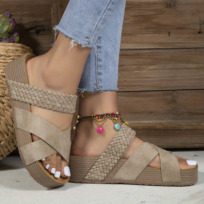 Sandalias Mujer Cuña Corcho Diseño Ligero y Cómodo