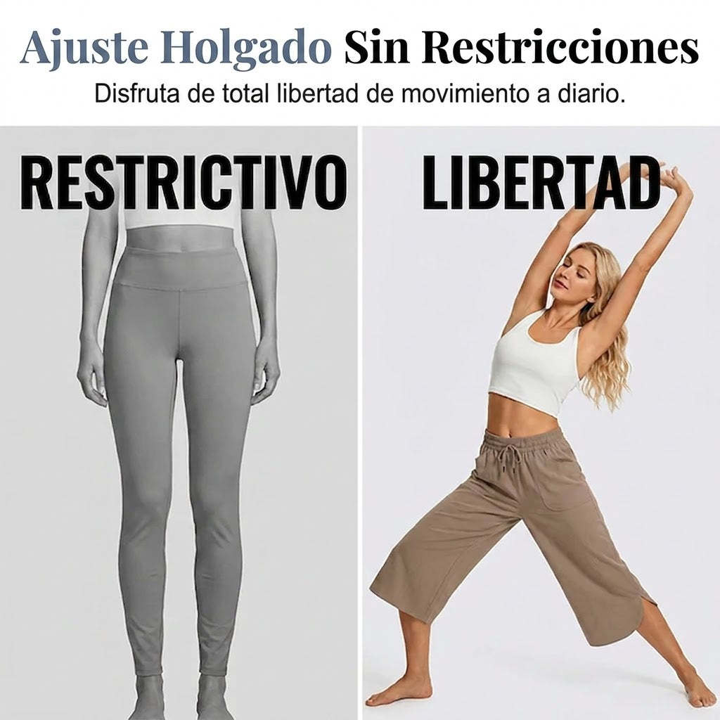 Pantalones Cropped Mujer Transpirables
