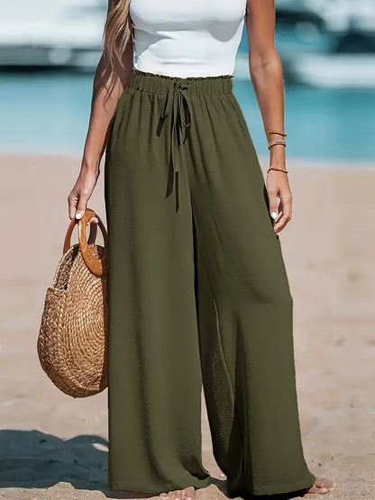 Pantalón Mujer Fluido Verano Cintura Elástica