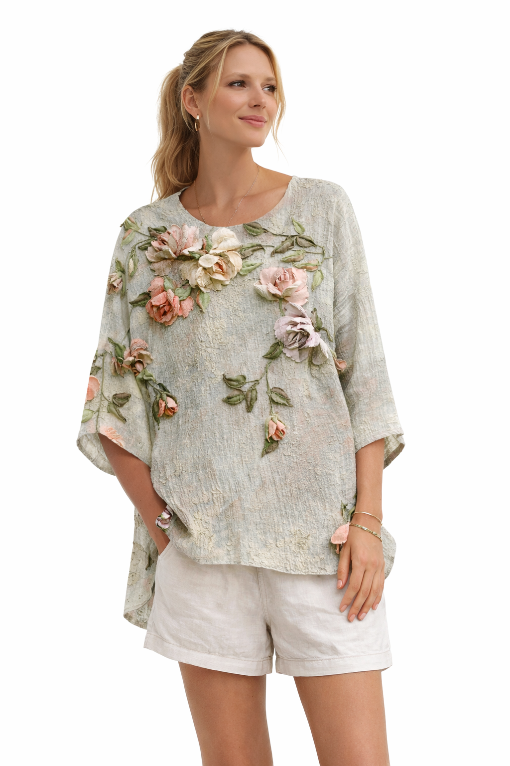 Mujer Estampado Floral Ajuste Casual - Mavetta