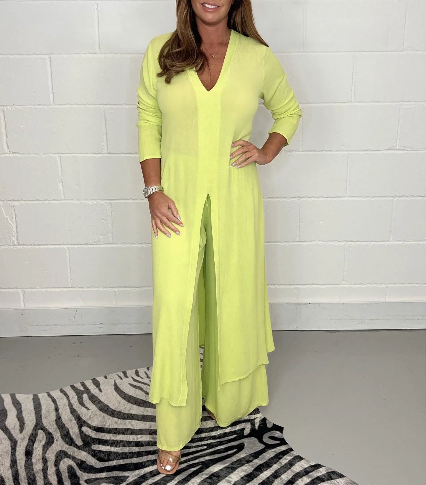 Conjunto Mujer de Pana Pantalón y Blusón Cómodo