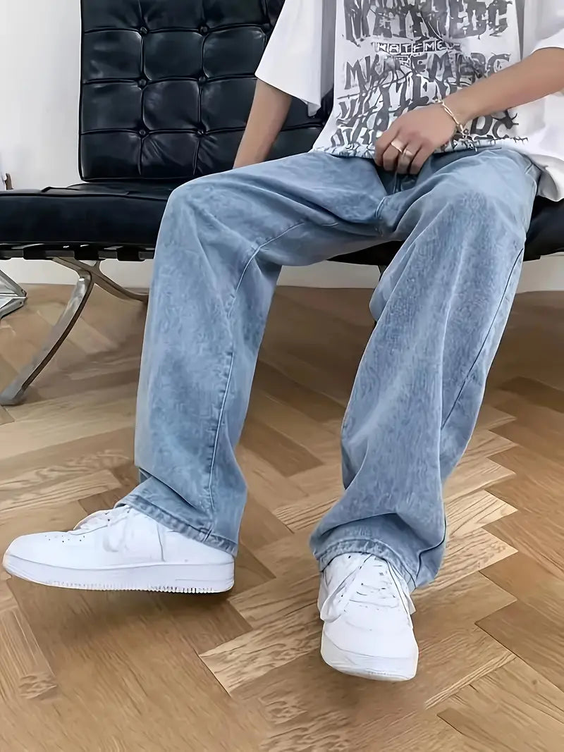 Pantalón Mezclilla Hombre Oversize Estilo Baggy