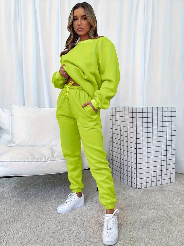 Conjunto Chándal Mujer Algodón Estilo Relajado Dos Piezas