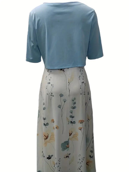Vestido midi mujer con estampado floral estilo casual - Mavetta