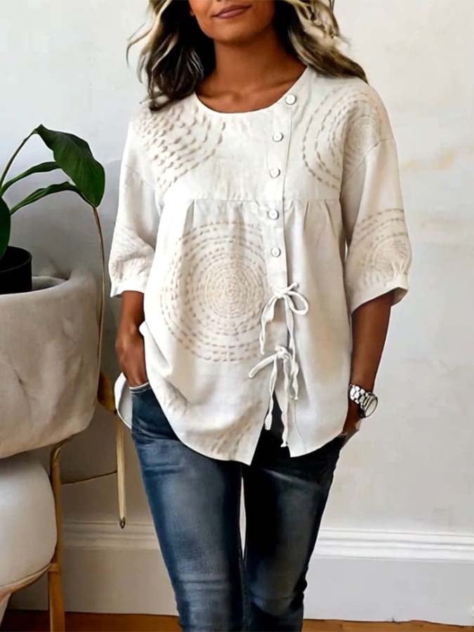 Camisa mujer casual Algodón ligera con botones