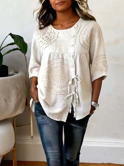 Camisa mujer casual Algodón ligera con botones