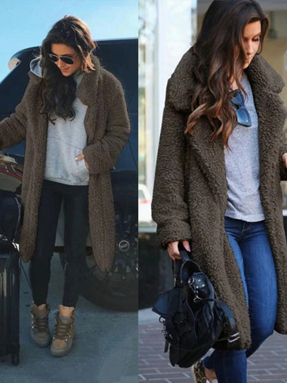 Abrigo Mujer de Teddy Estilo Casual