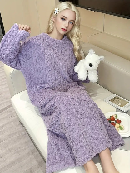 Camisón Mujer de Felpa Suave Confortable