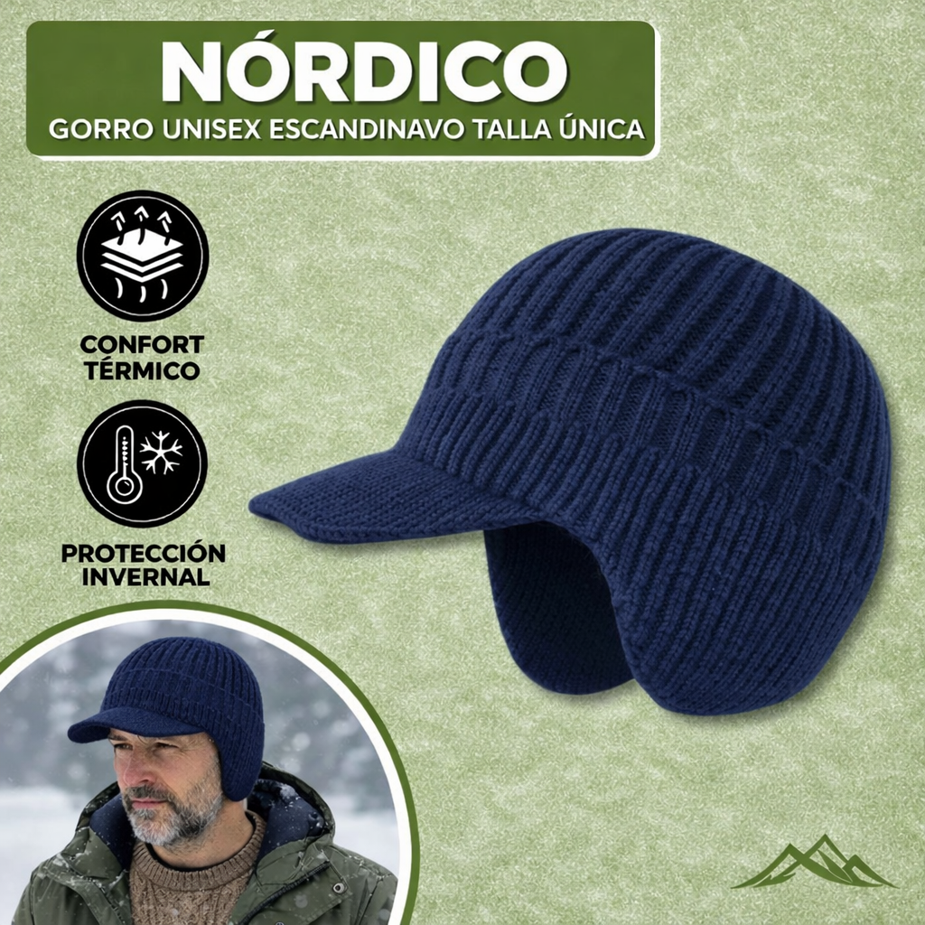 Gorro Invierno Unisex Lana Protección Orejas Ajuste Cómodo