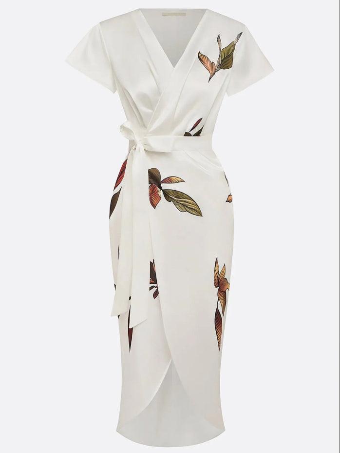 Vestido Envolvente Mujer Estilo Chic