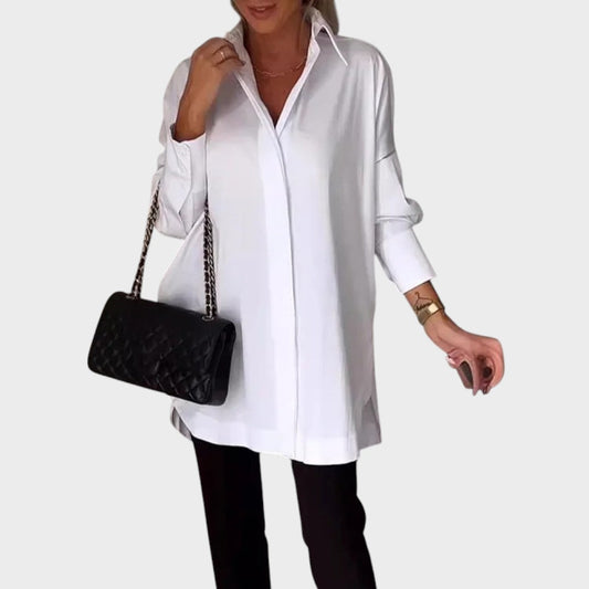 Camisa Mujer Algodón Oversize Cuello Clásico Ligera - Mavetta