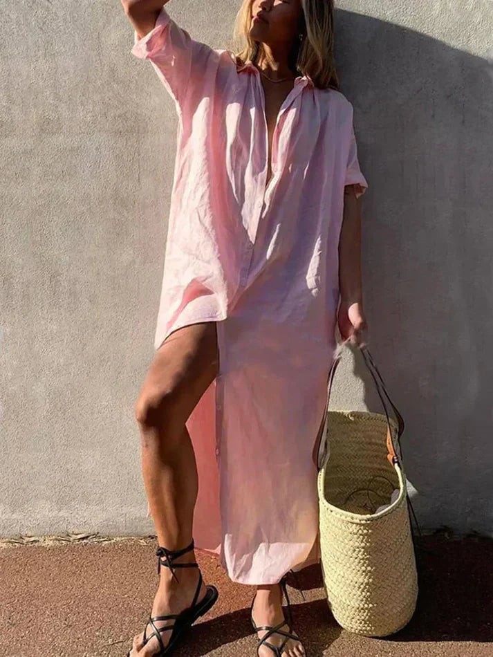 Vestido camisero mujer ligero informal verano