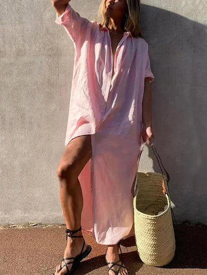 Vestido camisero mujer ligero informal verano
