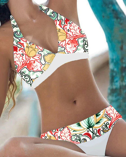 Bikini Mujer Dos Piezas Estampado Floral Ajuste Clásico - Mavetta