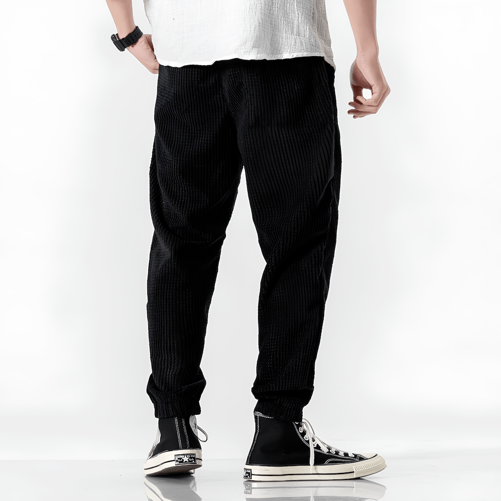 Pantalones Hombre de Pana Textura Acanalada Ajuste Cómodo